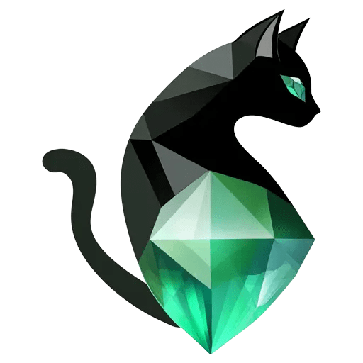 Black Cat Gemstone Logo
